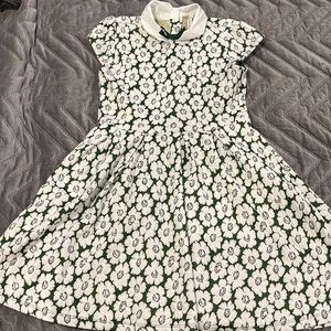 Janie and Jack floral green/ white dress size 10 girls
